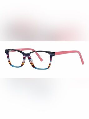 Multicolor Striped Women's Eyewear glasses Frame - Fashionable Accent